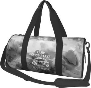 1980 Camp Crystal Lake Counselor Convertible Garment Bag with Shoulder Strap, Carry on Garment Duffel Bag for Men Women - Rolling Foldable for Travel Luggage Bags (Black)