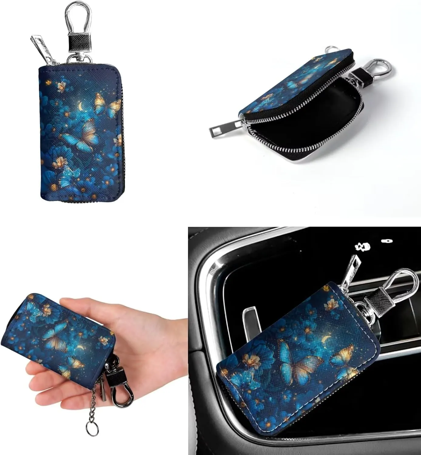 2Pcs Shoulder Bags Set Tote Bag Crossbody Bags for Women Car Key Fob Cover