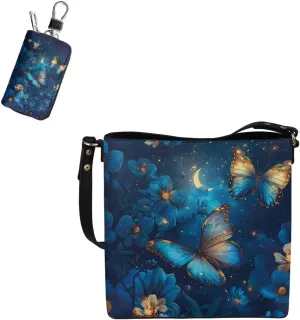 2Pcs Shoulder Bags Set Tote Bag Crossbody Bags for Women Car Key Fob Cover