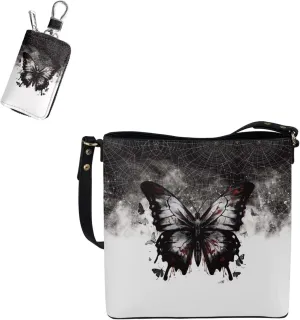 2Pcs Shoulder Bags Set Tote Bag Crossbody Bags for Women Car Key Fob Cover