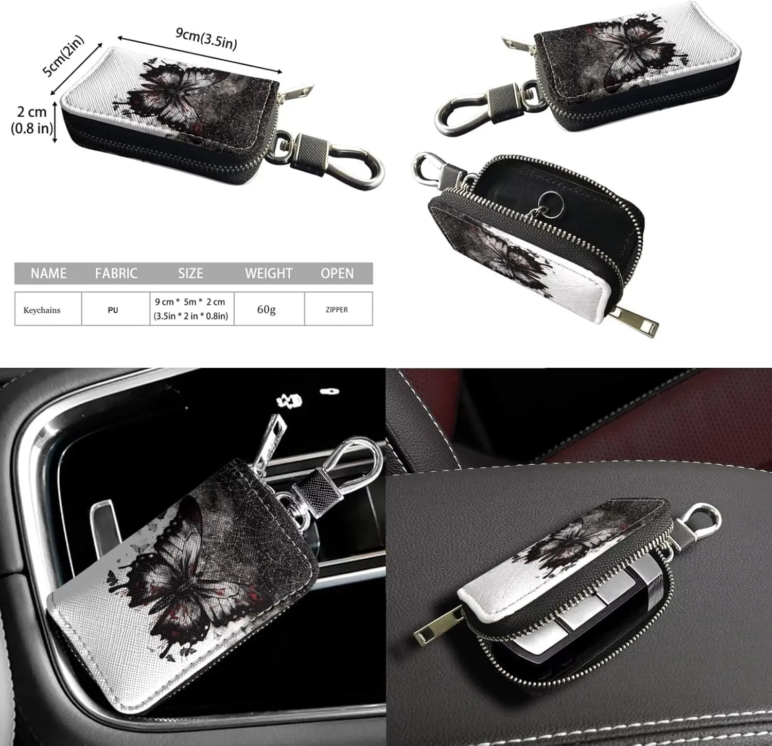 2Pcs Shoulder Bags Set Tote Bag Crossbody Bags for Women Car Key Fob Cover