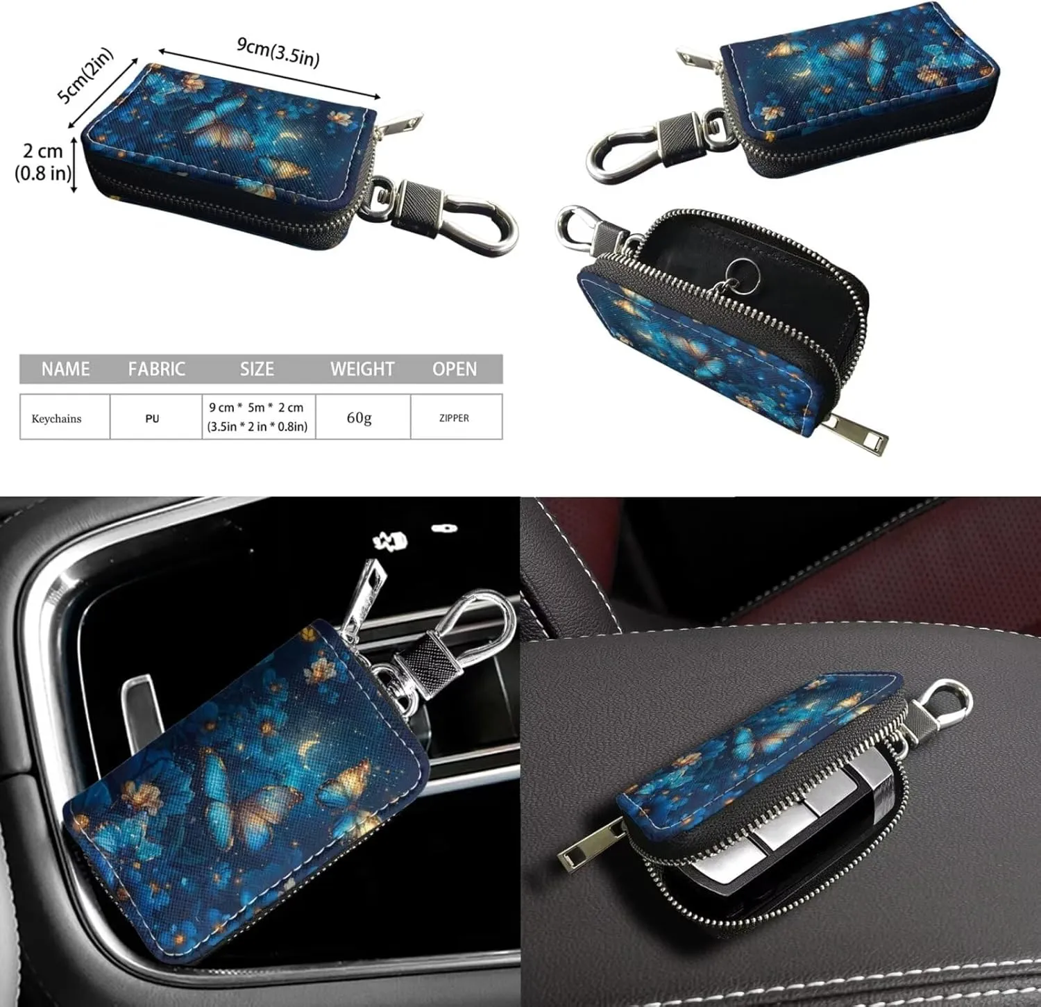 2Pcs Shoulder Bags Set Tote Bag Crossbody Bags for Women Car Key Fob Cover
