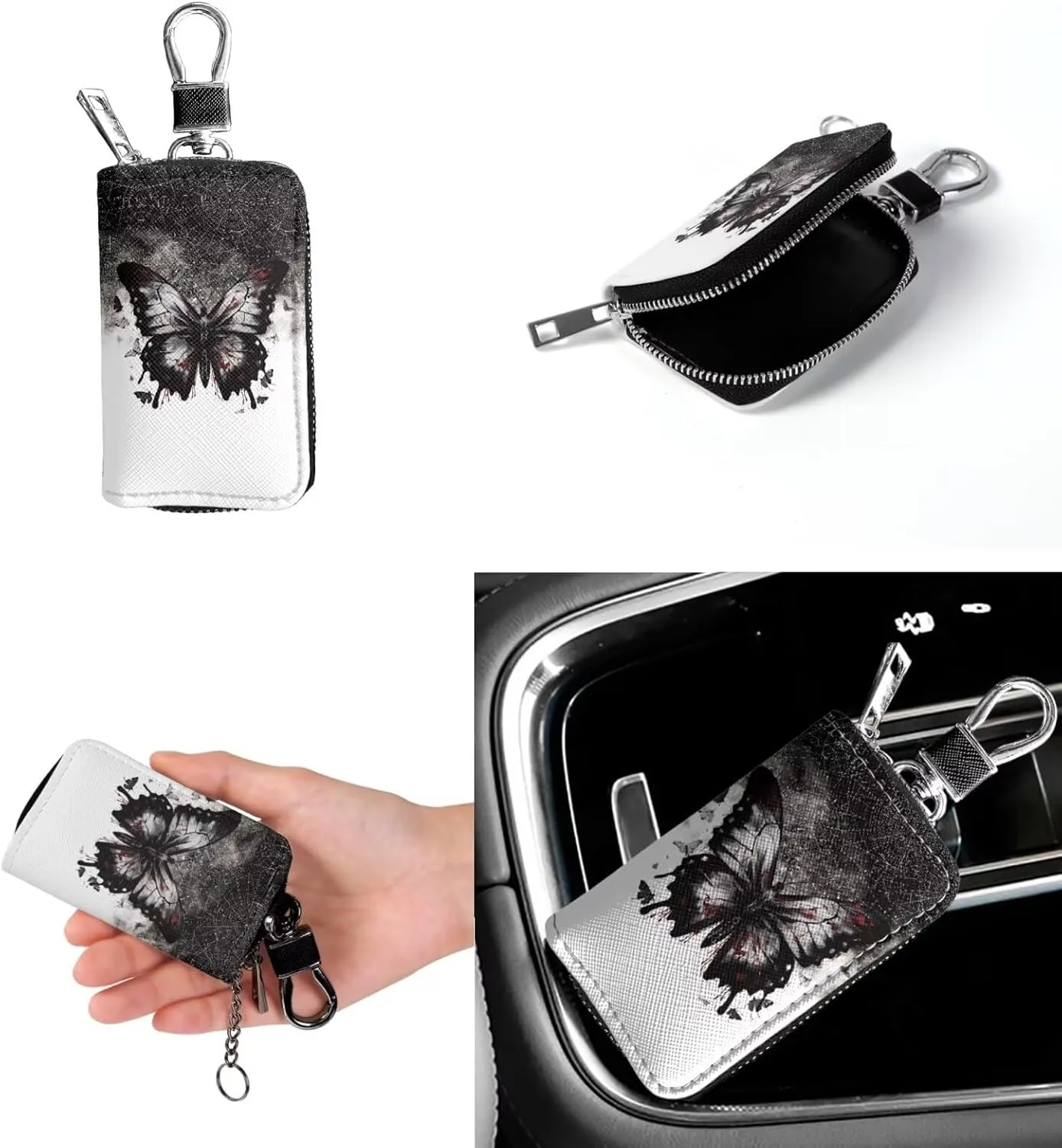 2Pcs Shoulder Bags Set Tote Bag Crossbody Bags for Women Car Key Fob Cover