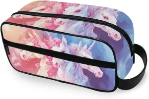 ALAZA Travel Toiletry Bag Hanging Dopp Kit Shaving Bag Large 3 Unicorns Toiletries Organizer Accessories Bags for Men Women