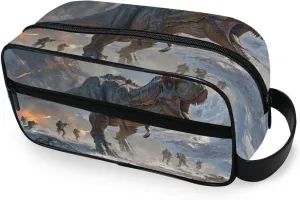 ALAZA Travel Toiletry Bag Hanging Dopp Kit Shaving Bag Large Dinosaur 1 Toiletries Organizer Accessories Bags for Men Women