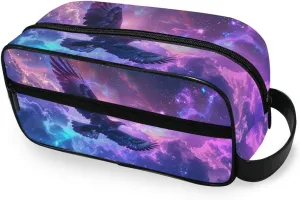 ALAZA Travel Toiletry Bag Hanging Dopp Kit Shaving Bag Large Falcon Nebula Toiletries Organizer Accessories Bags for Men Women