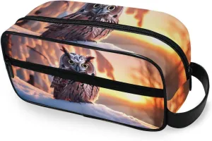 ALAZA Travel Toiletry Bag Hanging Dopp Kit Shaving Bag Large Owl 3 Toiletries Organizer Accessories Bags for Men Women