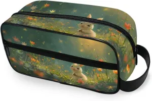 ALAZA Travel Toiletry Bag Hanging Dopp Kit Shaving Bag Large Rabbits Gardens Toiletries Organizer Accessories Bags for Men Women