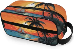 ALAZA Travel Toiletry Bag Hanging Dopp Kit Shaving Bag Large Sea Icon Toiletries Organizer Accessories Bags for Men Women