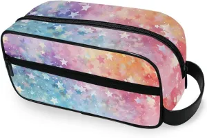 ALAZA Travel Toiletry Bag Hanging Dopp Kit Shaving Bag Large Star Colored Toiletries Organizer Accessories Bags for Men Women