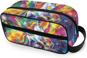ALAZA Travel Toiletry Bag Hanging Dopp Kit Shaving Bag Large Winged Unicorn Toiletries Organizer Accessories Bags for Men Women