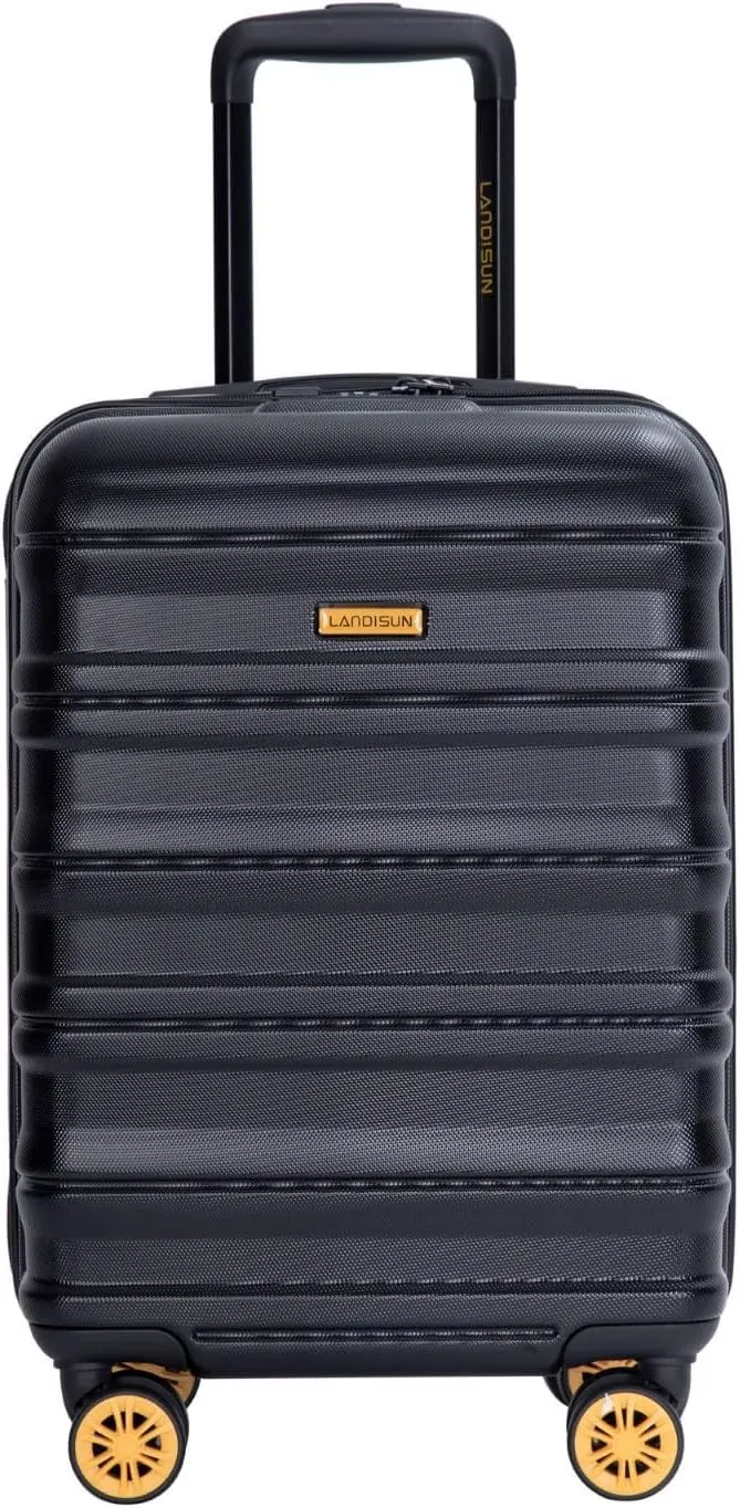 Amalodie Travehouse Hardsheel Carry On Luggage Airline Approved 18.5", Small Suitcase With Spinner Double Wheels and Lock, for Bussiness and School Travel