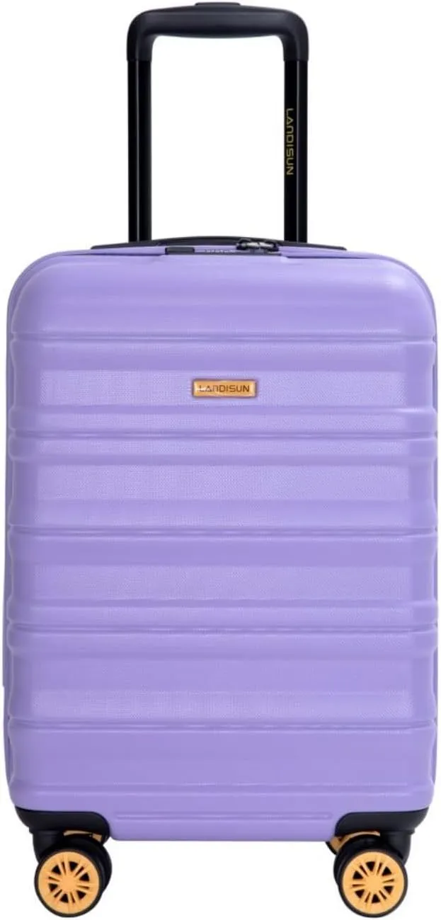 Amalodie Travehouse Hardsheel Carry On Luggage Airline Approved 18.5", Small Suitcase With Spinner Double Wheels and Lock, for Bussiness and School Travel