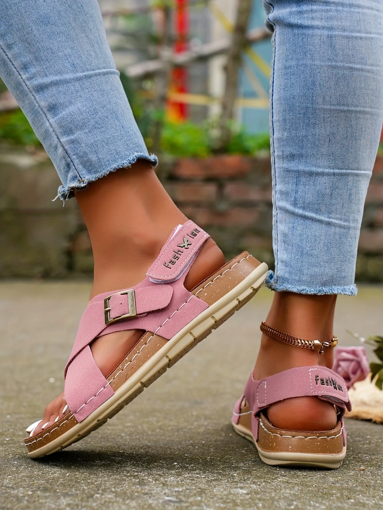 Ankle Strap Flat Sandals  Casual Open Toe Summer Footwear