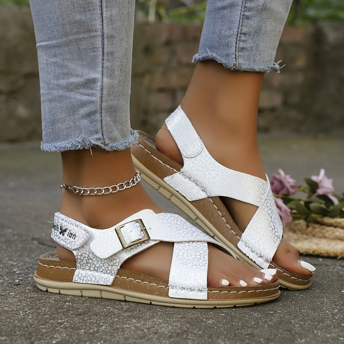 Ankle Strap Flat Sandals  Casual Open Toe Summer Footwear