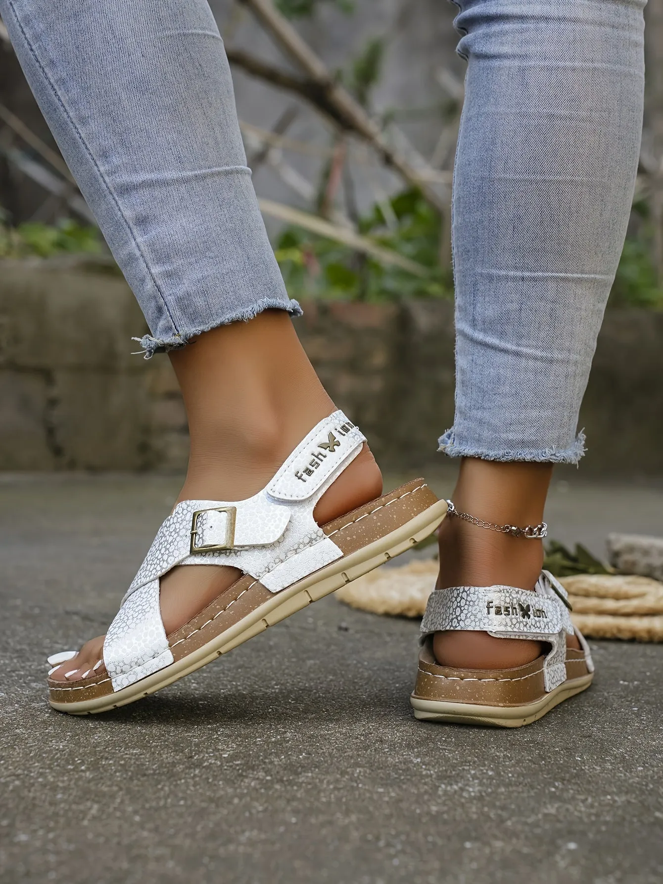 Ankle Strap Flat Sandals  Casual Open Toe Summer Footwear