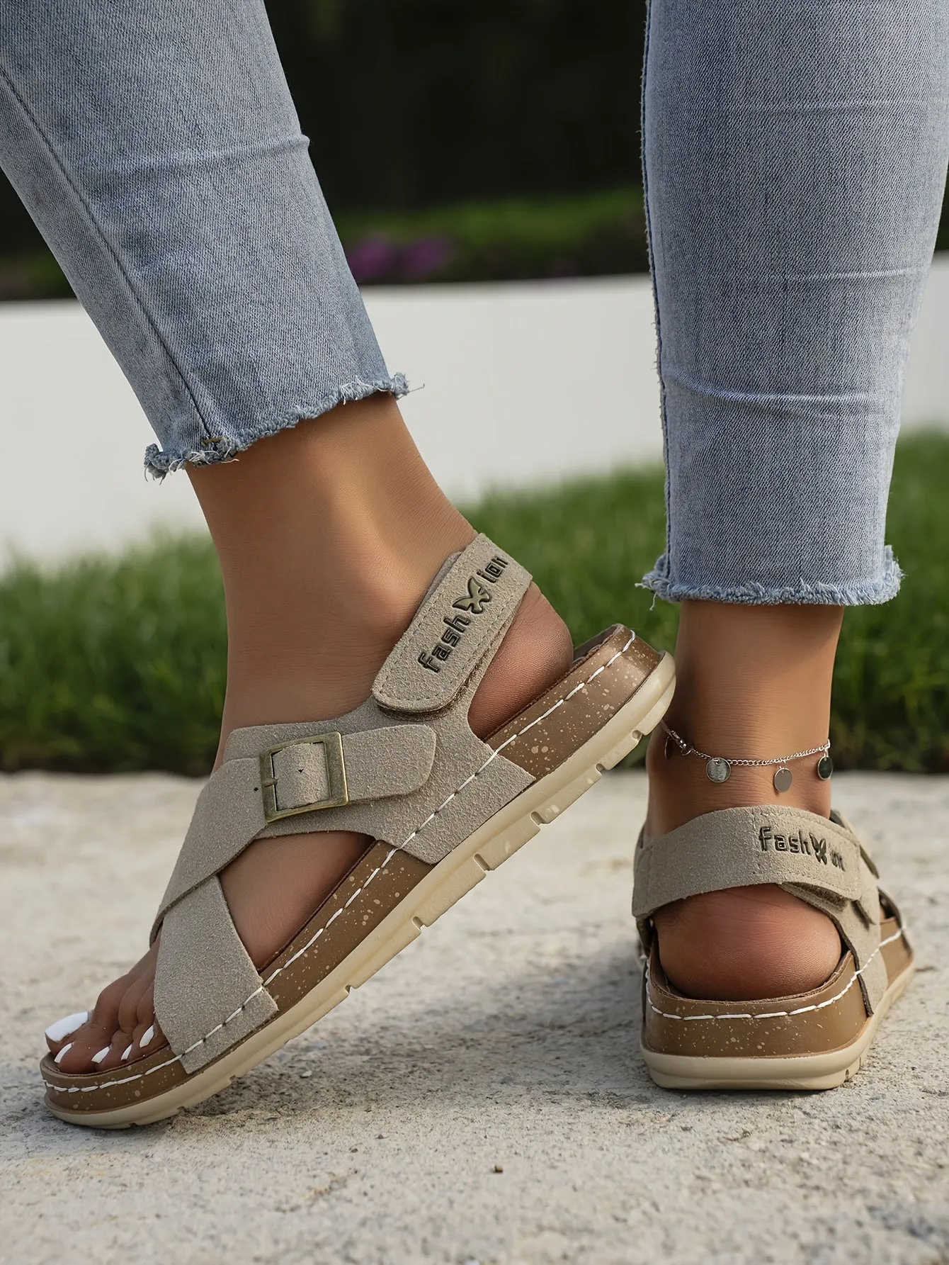 Ankle Strap Flat Sandals  Casual Open Toe Summer Footwear