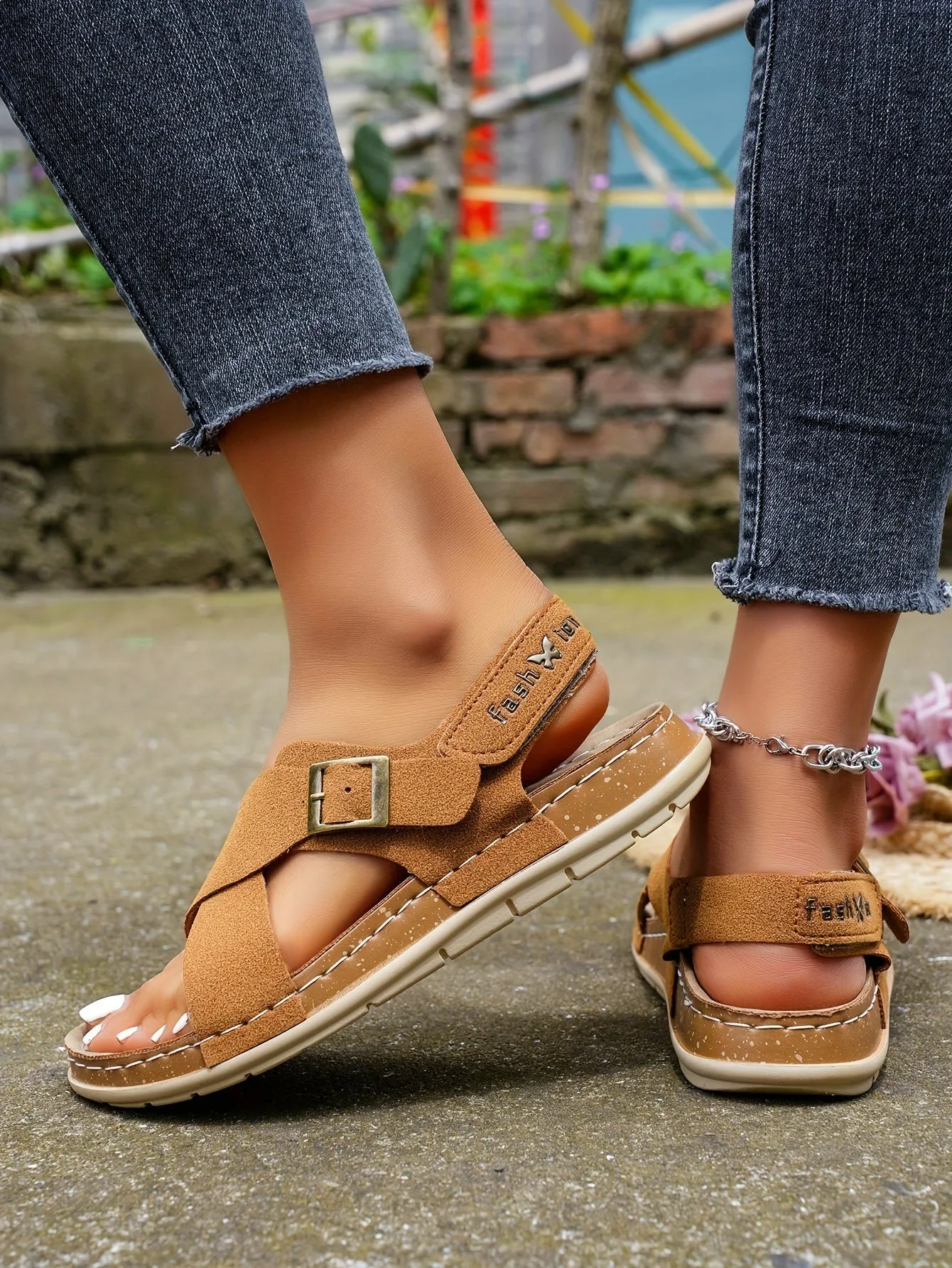 Ankle Strap Flat Sandals  Casual Open Toe Summer Footwear