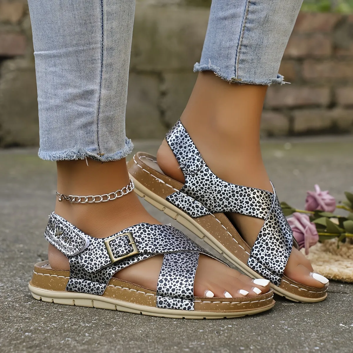 Ankle Strap Flat Sandals  Casual Open Toe Summer Footwear