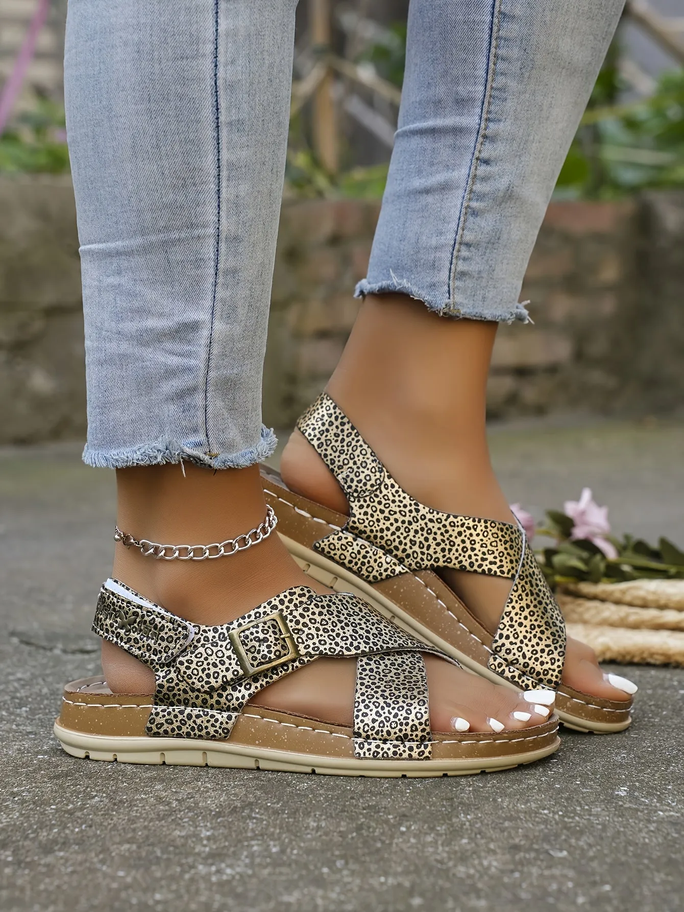 Ankle Strap Flat Sandals  Casual Open Toe Summer Footwear