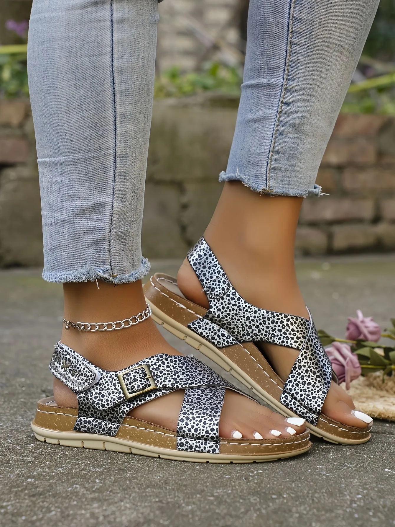 Ankle Strap Flat Sandals  Casual Open Toe Summer Footwear