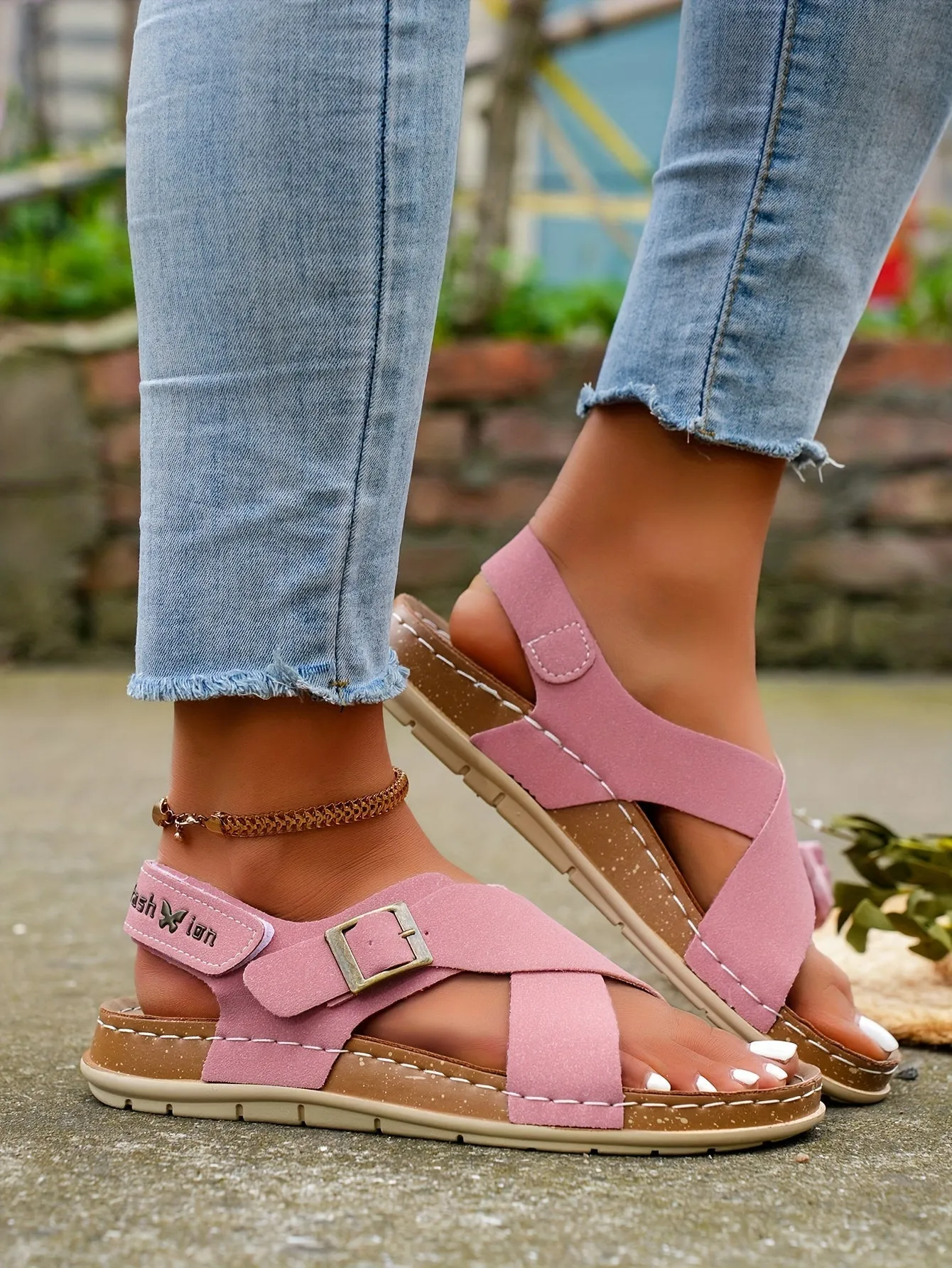 Ankle Strap Flat Sandals  Casual Open Toe Summer Footwear