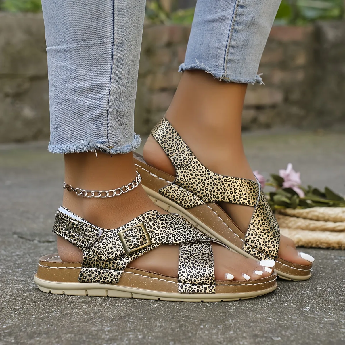 Ankle Strap Flat Sandals  Casual Open Toe Summer Footwear