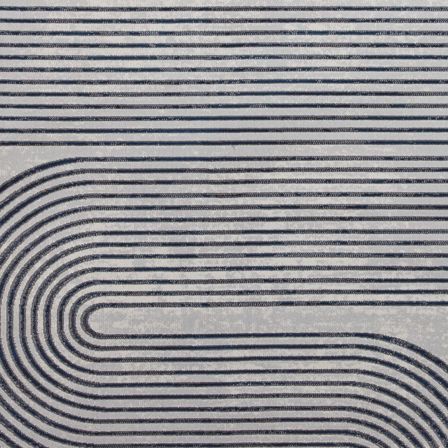 Apollo 2683 Grey and Navy Modern Linear Rug