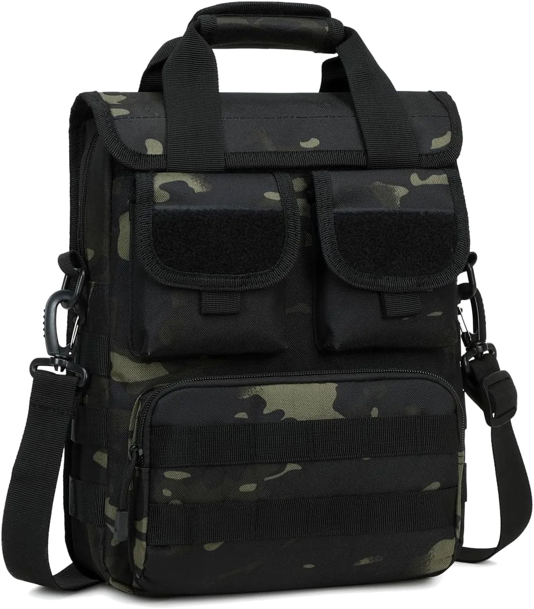 ArcEnCiel 12.9-14 Inch Laptop Tactical Messenger Bag Men MOLLE Sling Pack Briefcase Gear Handbags Utility Carry Satchel