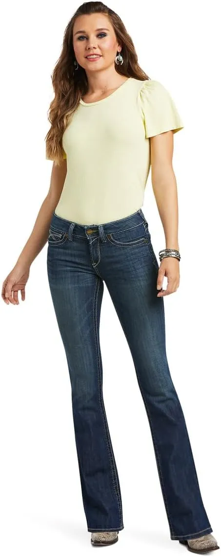 ARIAT Women's R.e.a.l. Mid Rise Corinne Boot Cut Jean