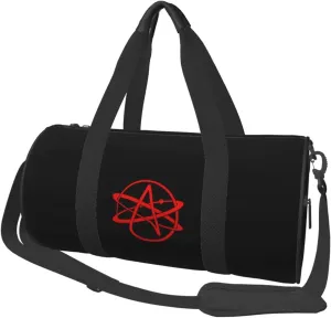 Atheist Symbol Convertible Garment Bag with Shoulder Strap, Carry on Garment Duffel Bag for Men Women - Rolling Foldable for Travel Luggage Bags (Black)
