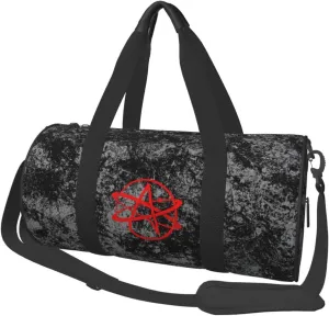 Atheist Symbol Convertible Garment Bag with Shoulder Strap, Carry on Garment Duffel Bag for Men Women - Rolling Foldable for Travel Luggage Bags (Black)