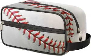 Baseball Toiletry Bag for Women Men, Travel Toiletry Bag Dopp Kit, Water-resistant Lightweight Shaving Bag for Toiletries Accessories