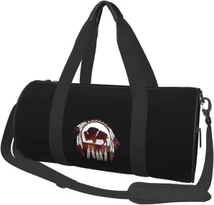 Buffalo Native American Convertible Garment Bag with Shoulder Strap, Carry on Garment Duffel Bag for Men Women - Rolling Foldable for Travel Luggage Bags (Black)