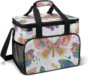 Butterflies Patterns Leakproof Camping Backpack Travel Cooler Bag Beach Food Storage Lunch Pack