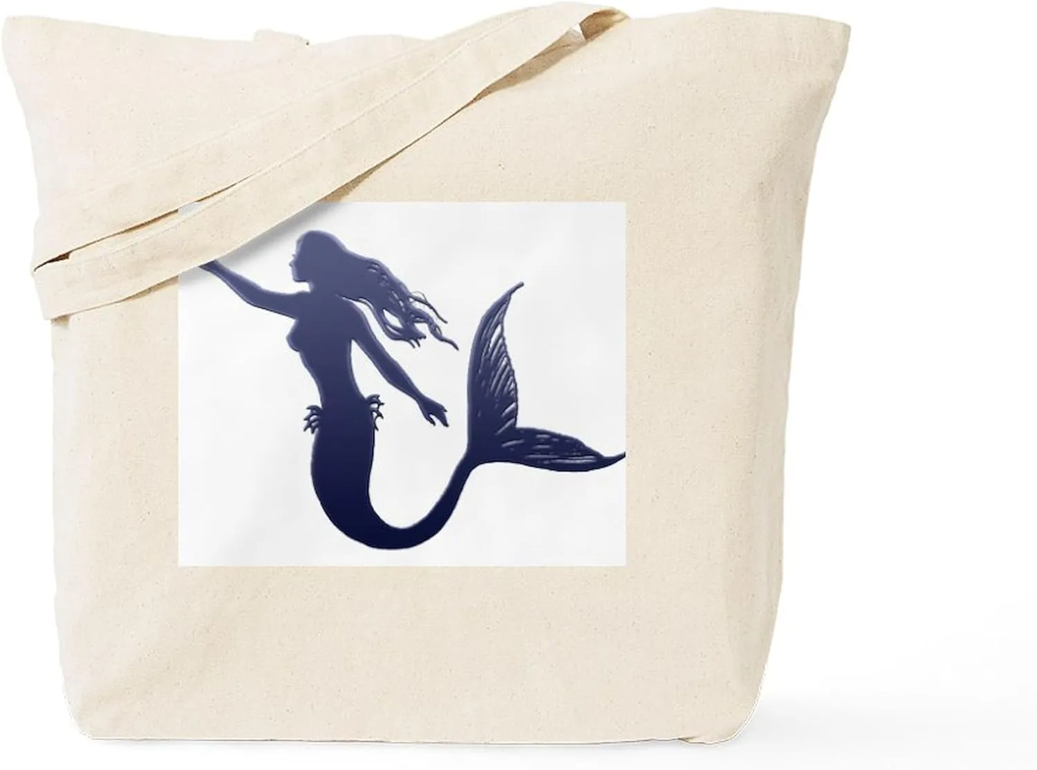 CafePress Mermaid Tote Bag Reusable Natural Beige Canvas Shopping Bag