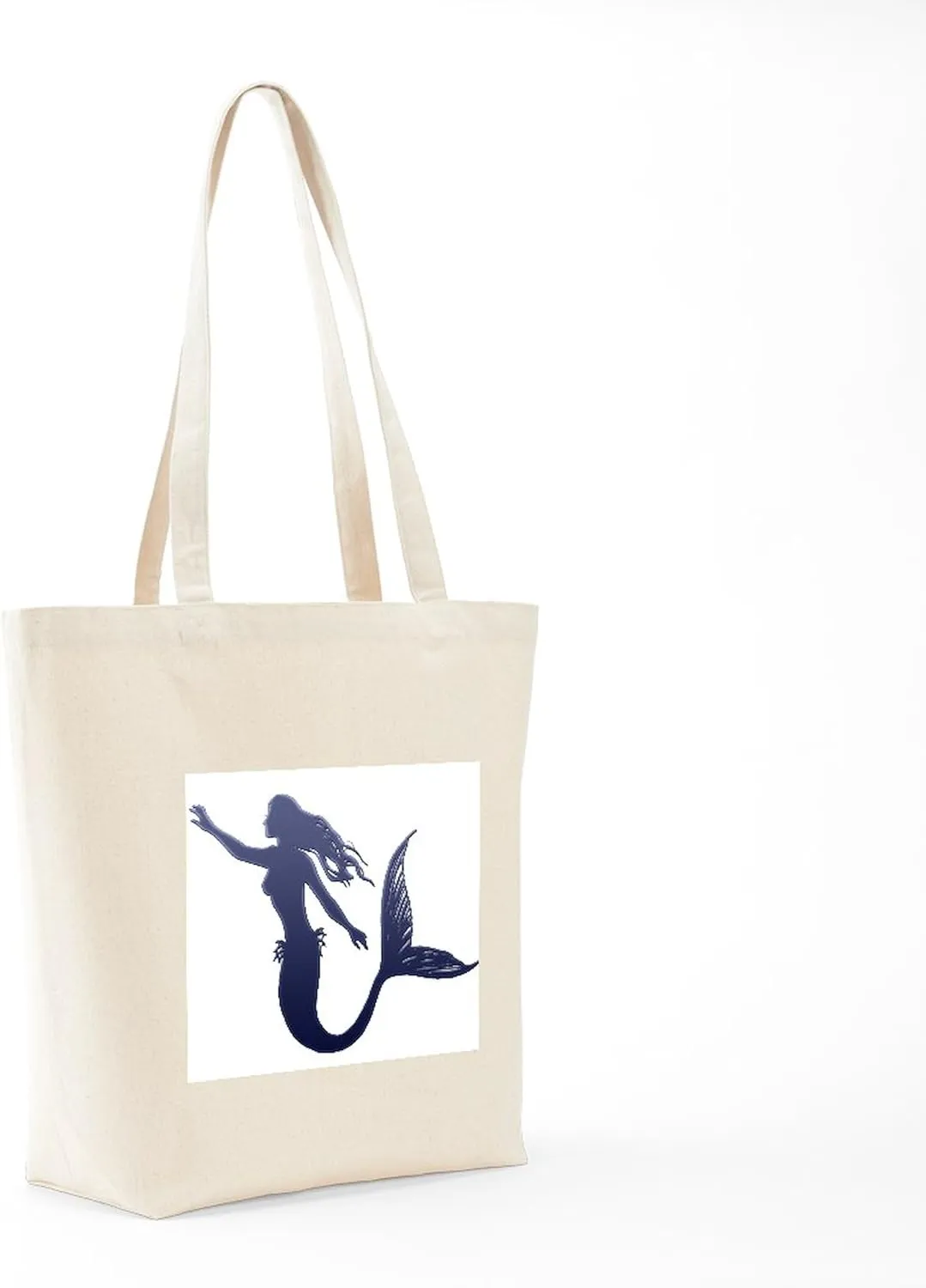 CafePress Mermaid Tote Bag Reusable Natural Beige Canvas Shopping Bag