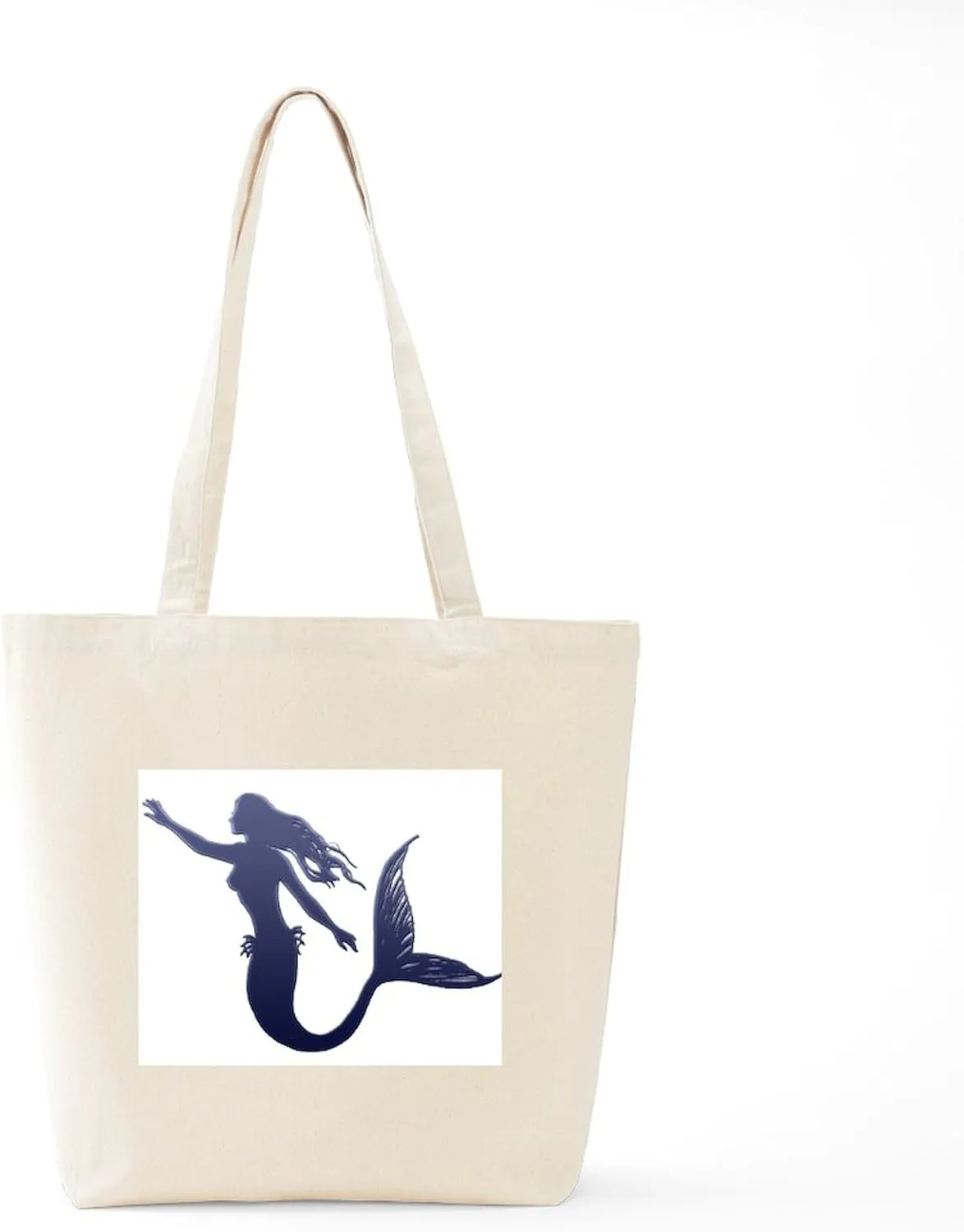 CafePress Mermaid Tote Bag Reusable Natural Beige Canvas Shopping Bag