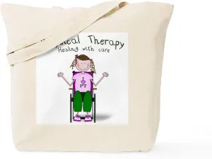 CafePress Physcial Therapy (Wheelchair) Tote Bag Reusable Natural Beige Canvas Shopping Bag