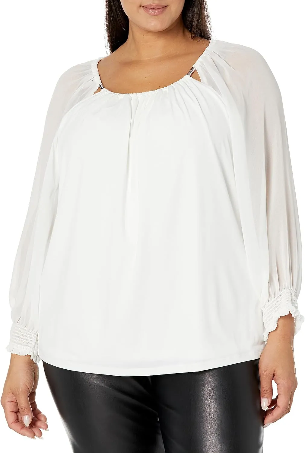 Calvin Klein Women's Chiffon Sleeve Knit