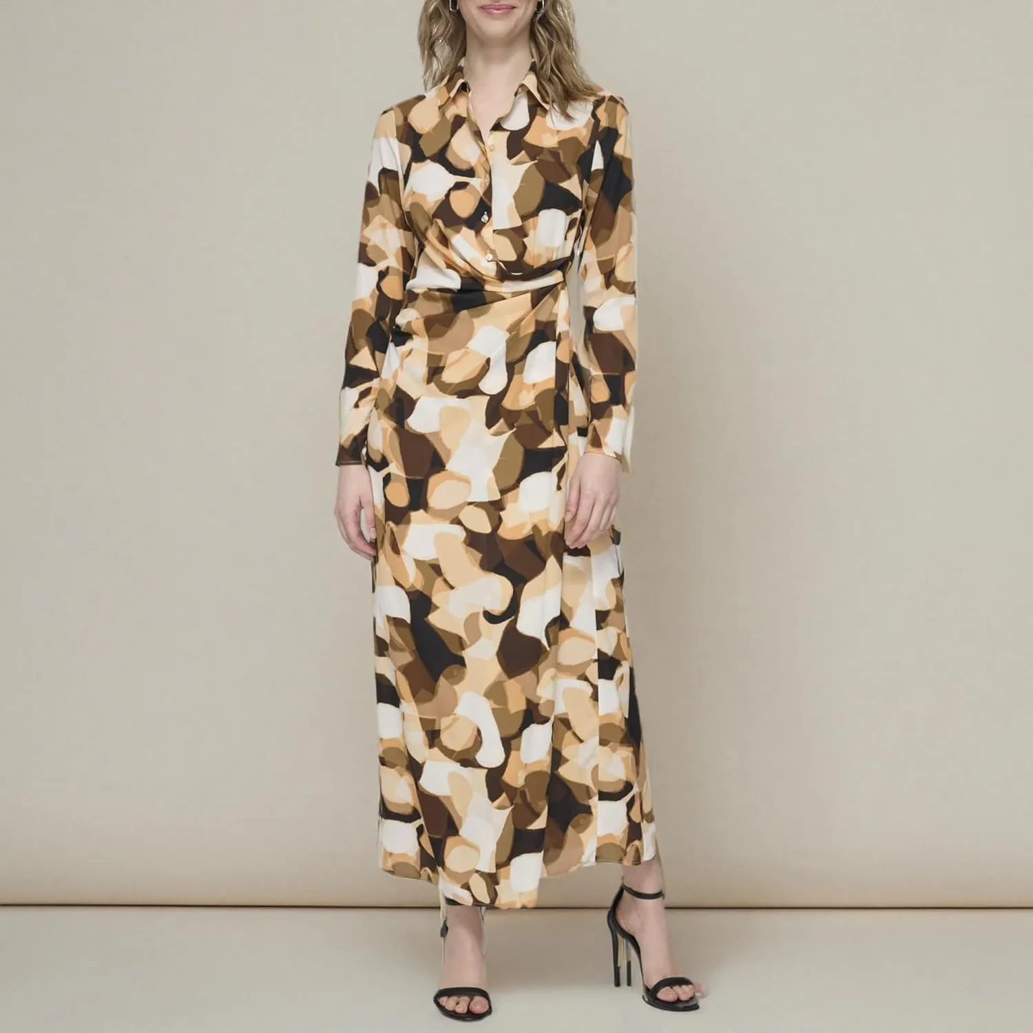 Calvin Klein Women's Printed Faux Wrap Dress