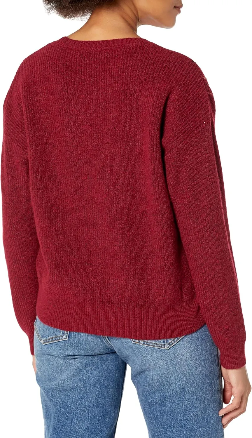 Calvin Klein Women's Sequin Crew Neck Long Sleeve Sweater