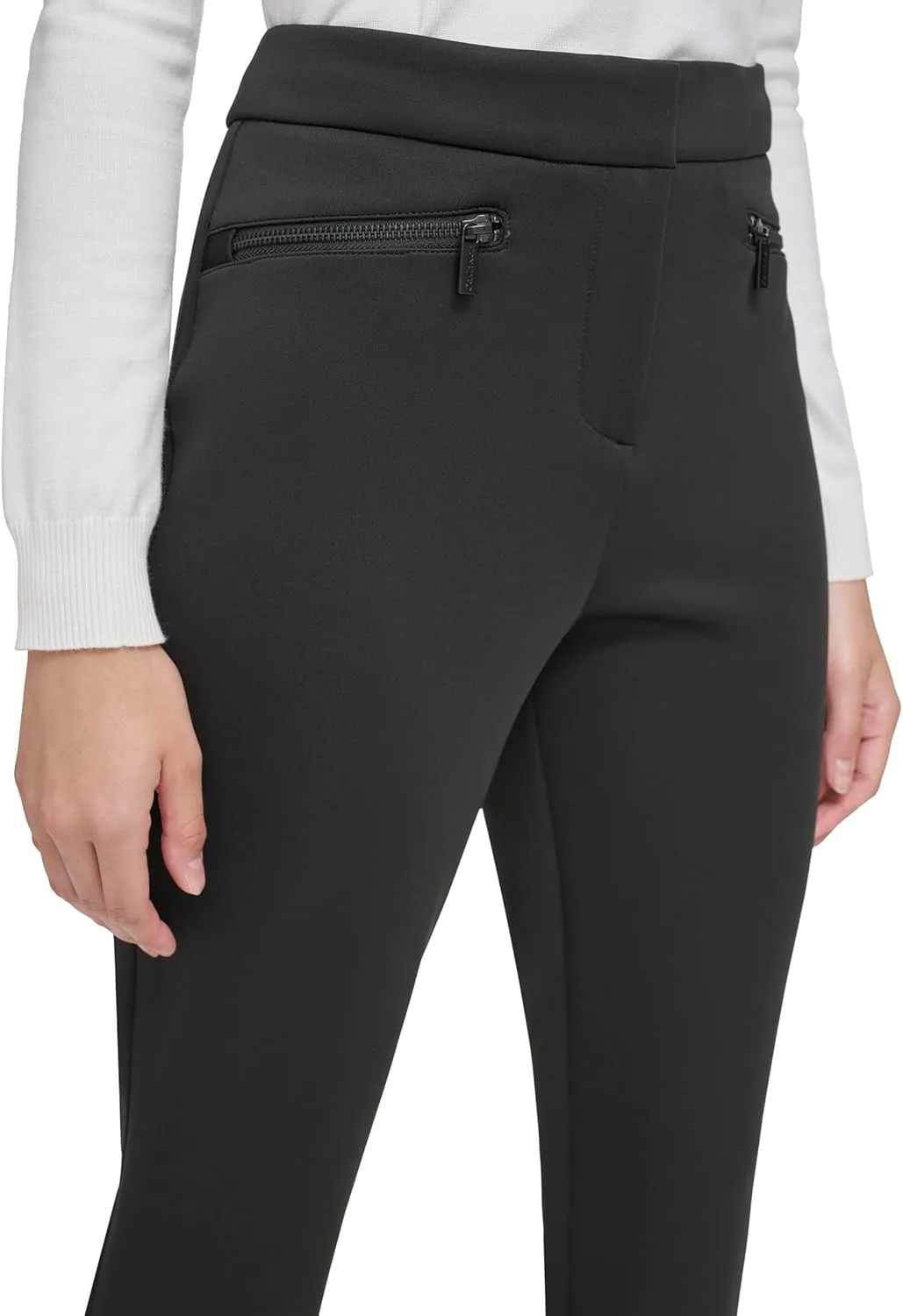 Calvin Klein Women's Straight Leg Zipper Pocket Pant