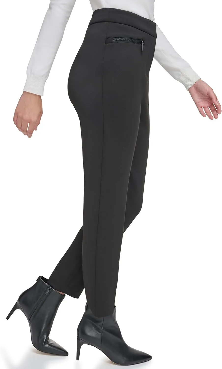 Calvin Klein Women's Straight Leg Zipper Pocket Pant