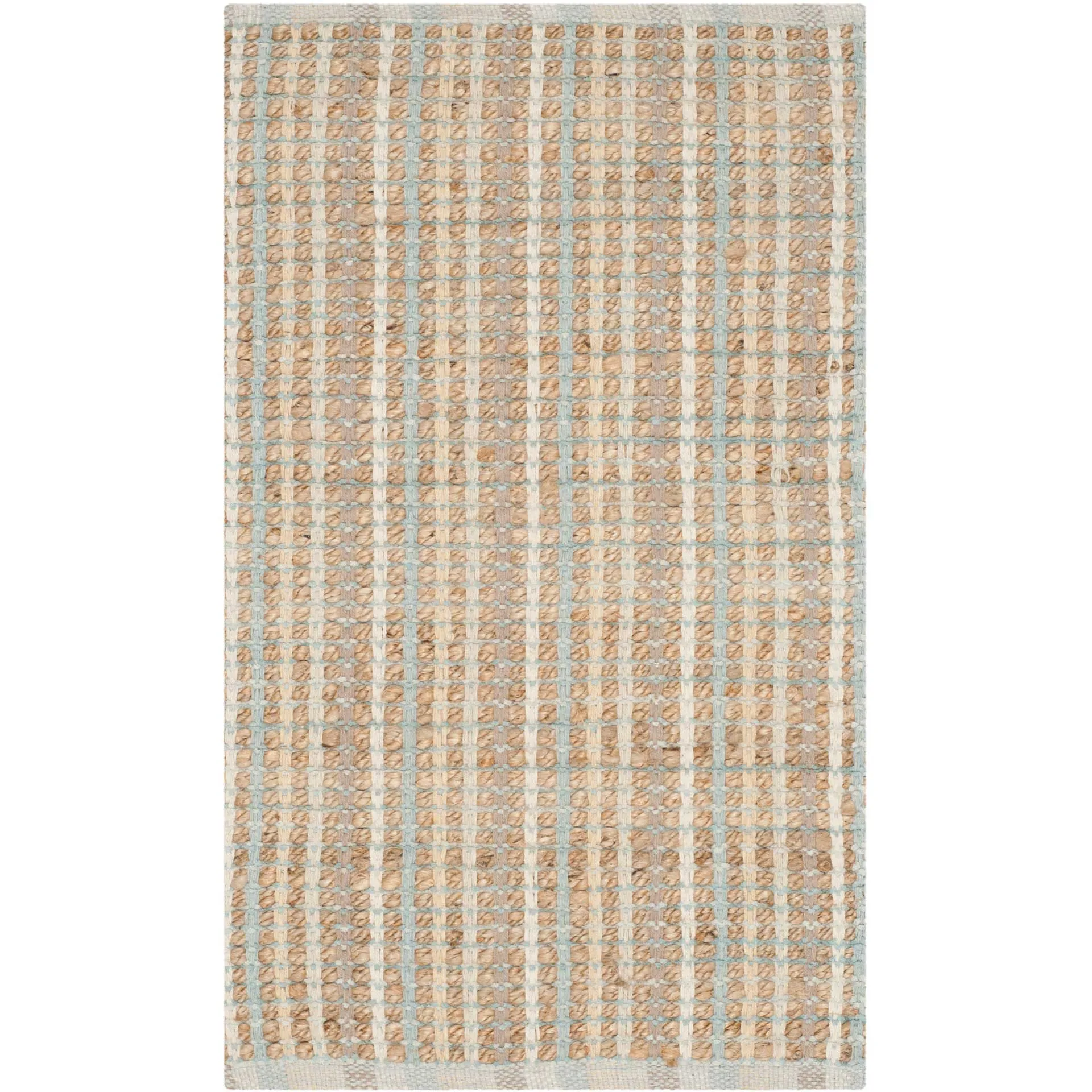 Cape Cod Natural/Light Blue Area Rug