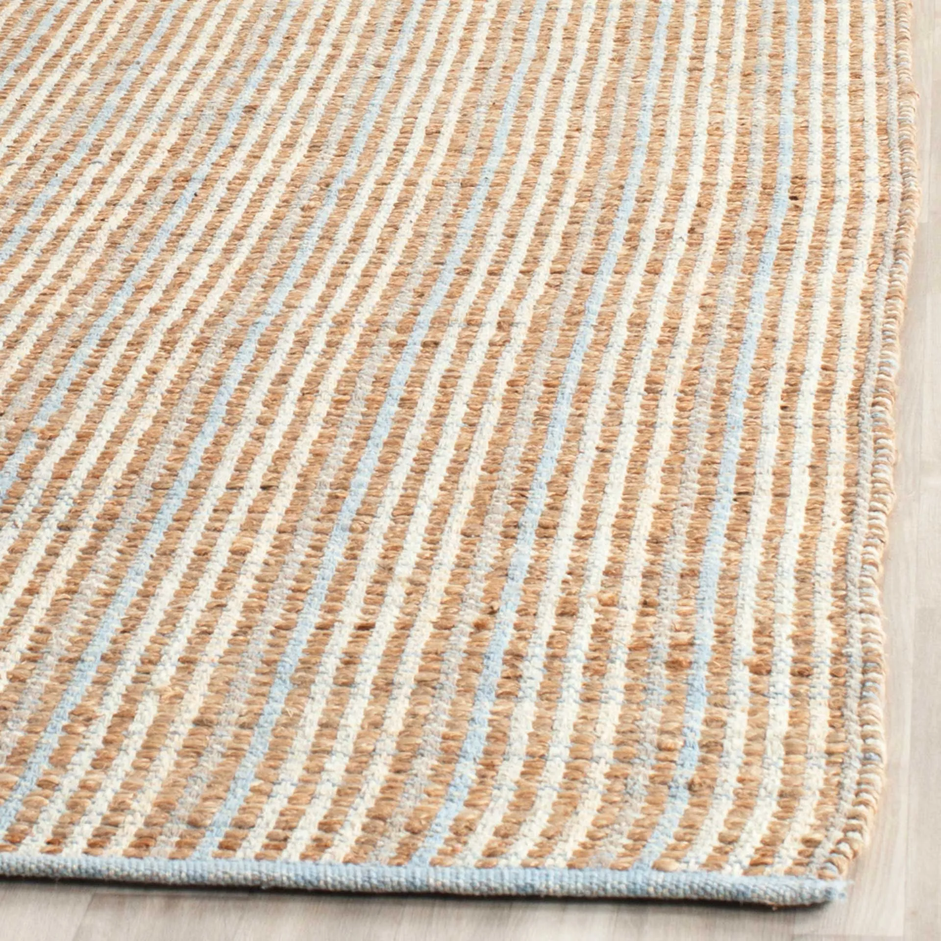 Cape Cod Natural/Light Blue Area Rug