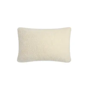 Chalk - Oblong Sherpa Cream Cushion