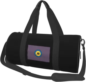 Choctaw Nation of Oklahoma Flag Convertible Garment Bag with Shoulder Strap, Carry on Garment Duffel Bag for Men Women - Rolling Foldable for Travel Luggage Bags (Black)
