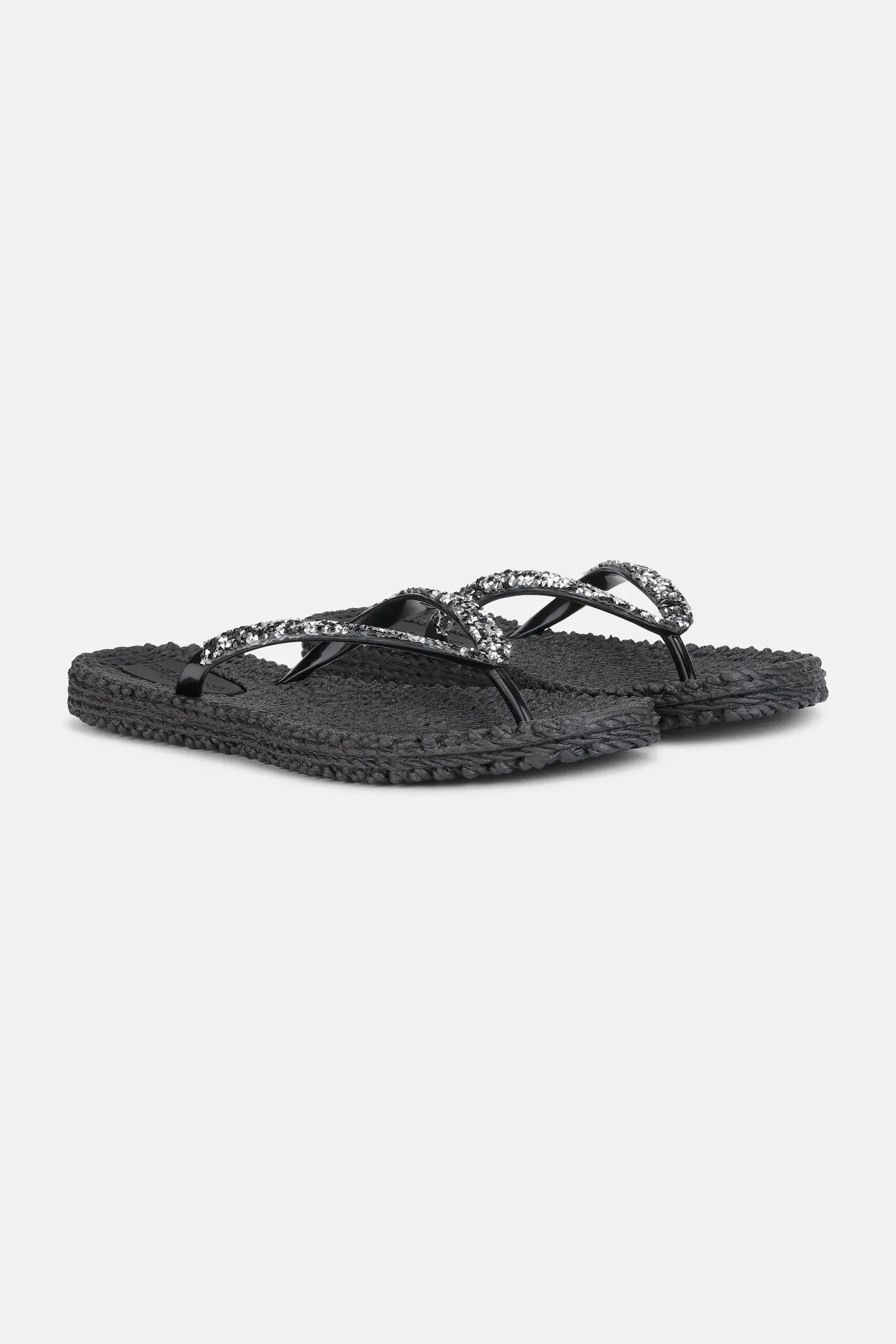 Chunky Glitter Flip Flop - Black