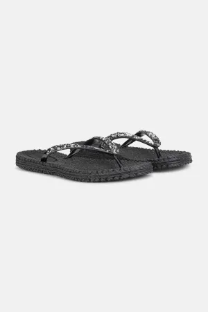 Chunky Glitter Flip Flop - Black